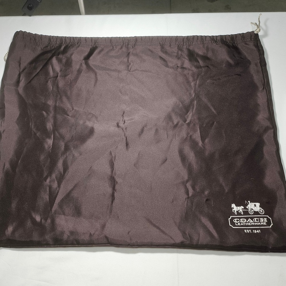 Coach Leatherware Est 1941 Large Brown Drawstring Dust Bag 23x19 Handbag Cover